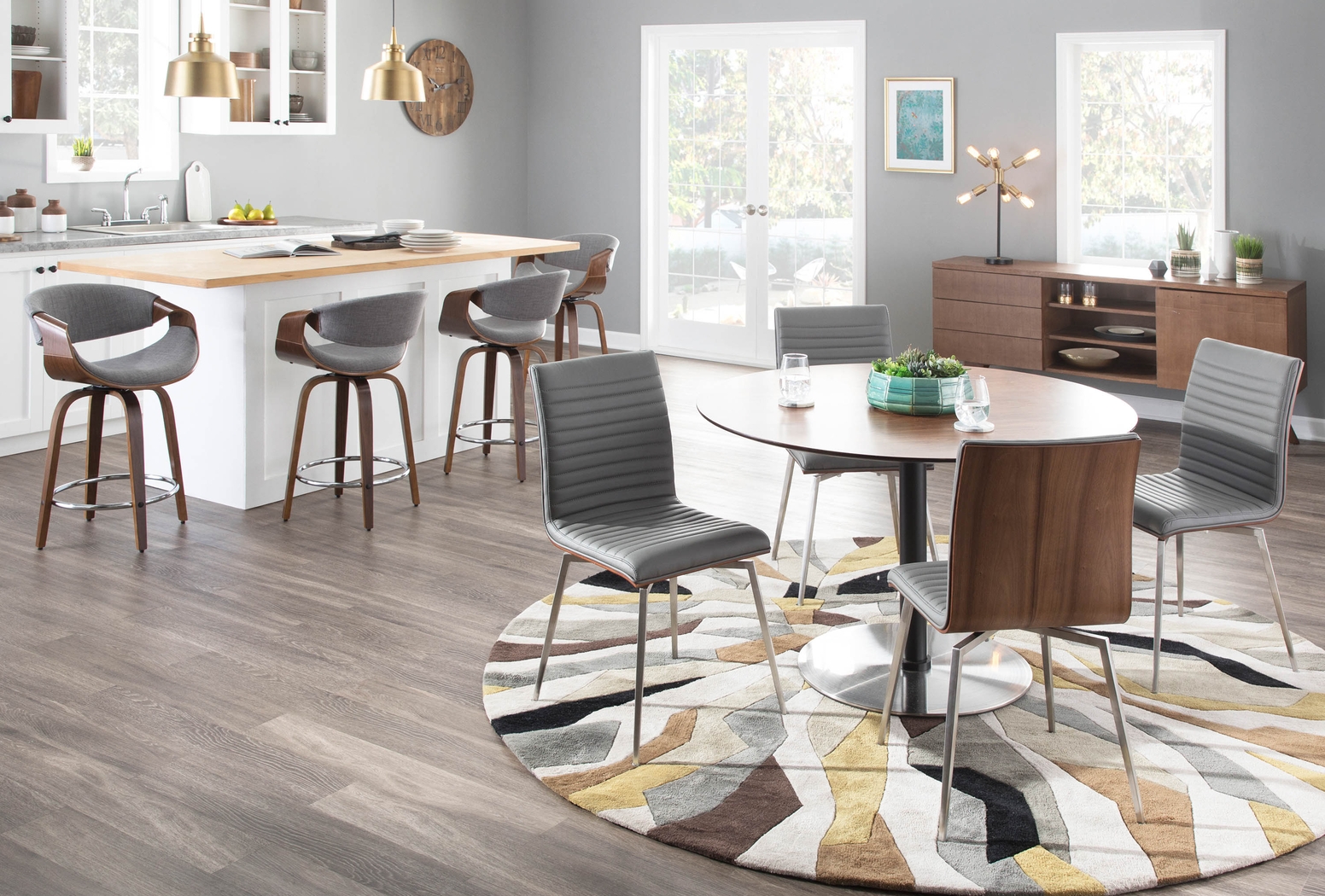 Mermod Gray Counter Height Stool, Set of 2 - Thumbnail - Image 5