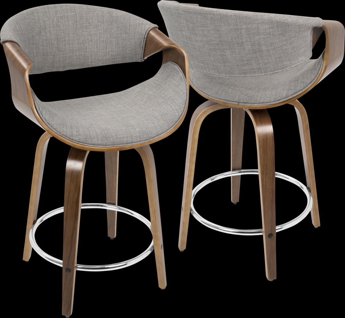 Mermod Gray Counter Height Stool, Set of 2 - Thumbnail - Image 10