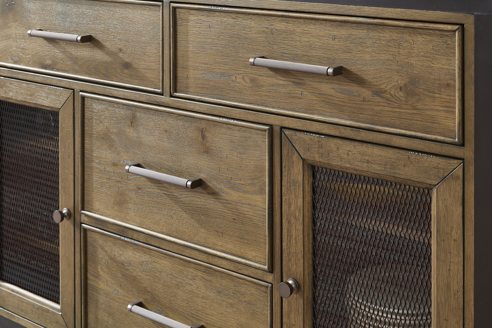 Merna Falls Oak 2 Pc Server with Hutch - Thumbnail - Image 4