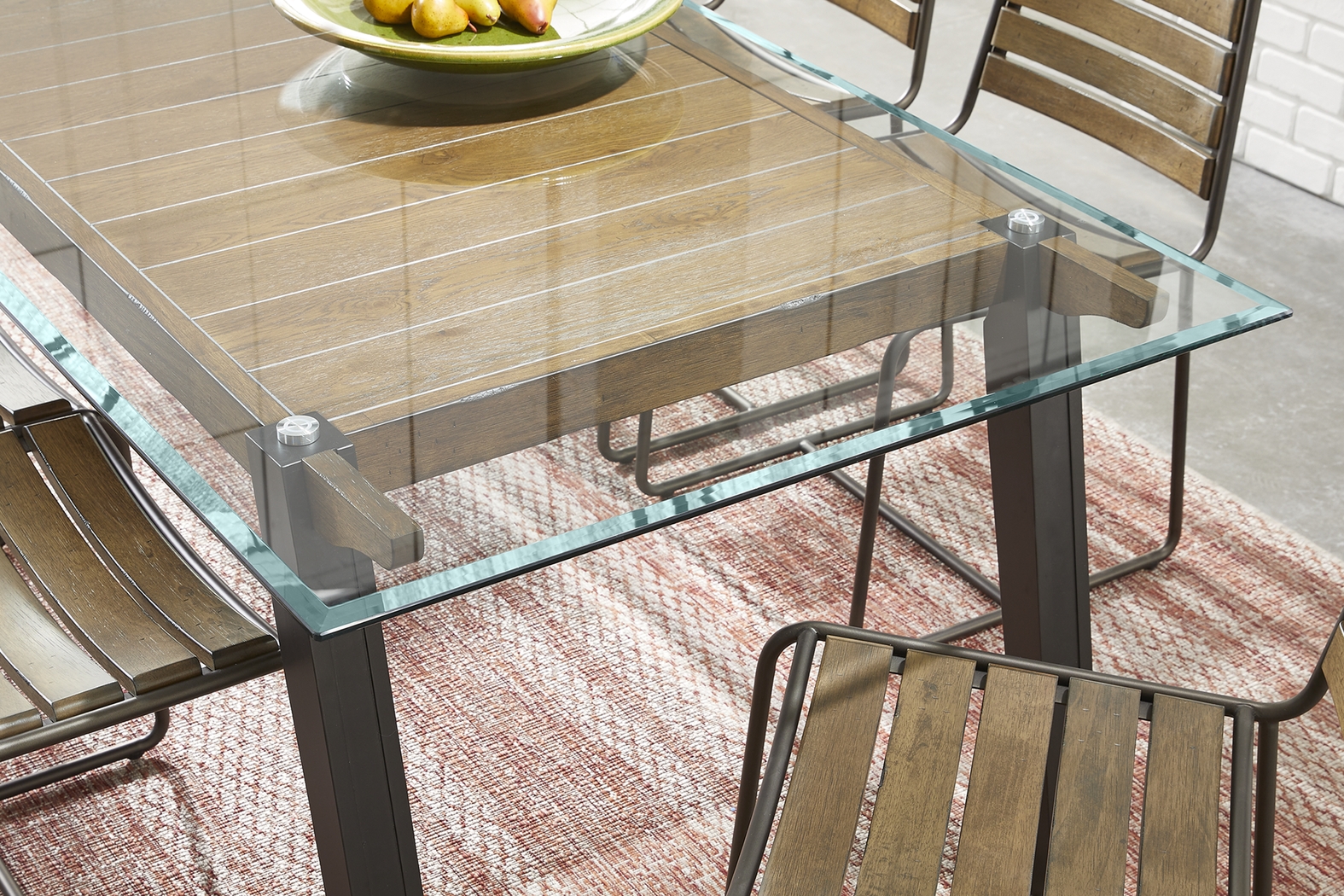 Merna Falls Oak 5 Pc Dining Set - Thumbnail - Image 3