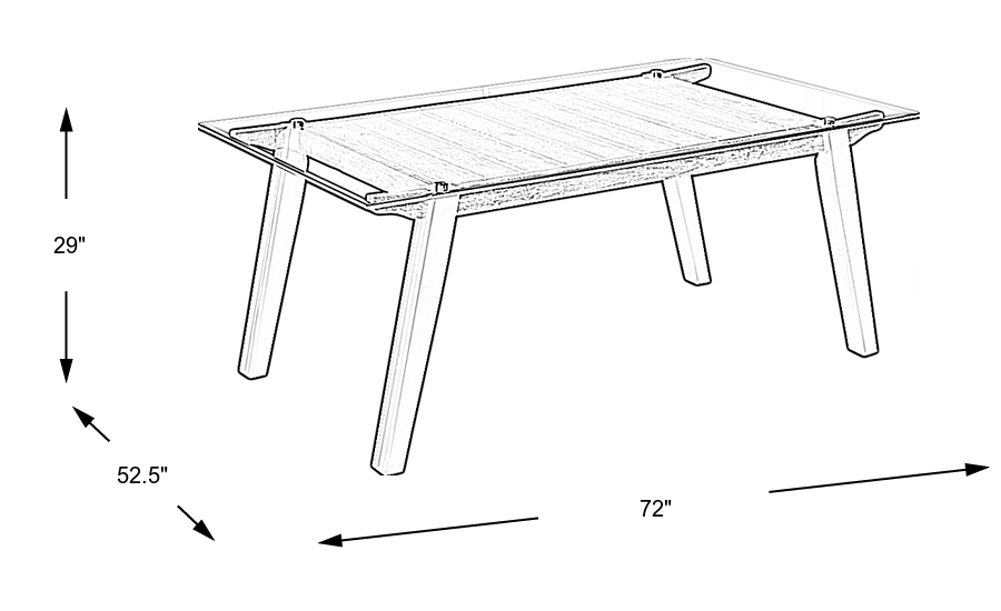Dimension Image. Please refer to the Dimension Tab on this page for dimension details.