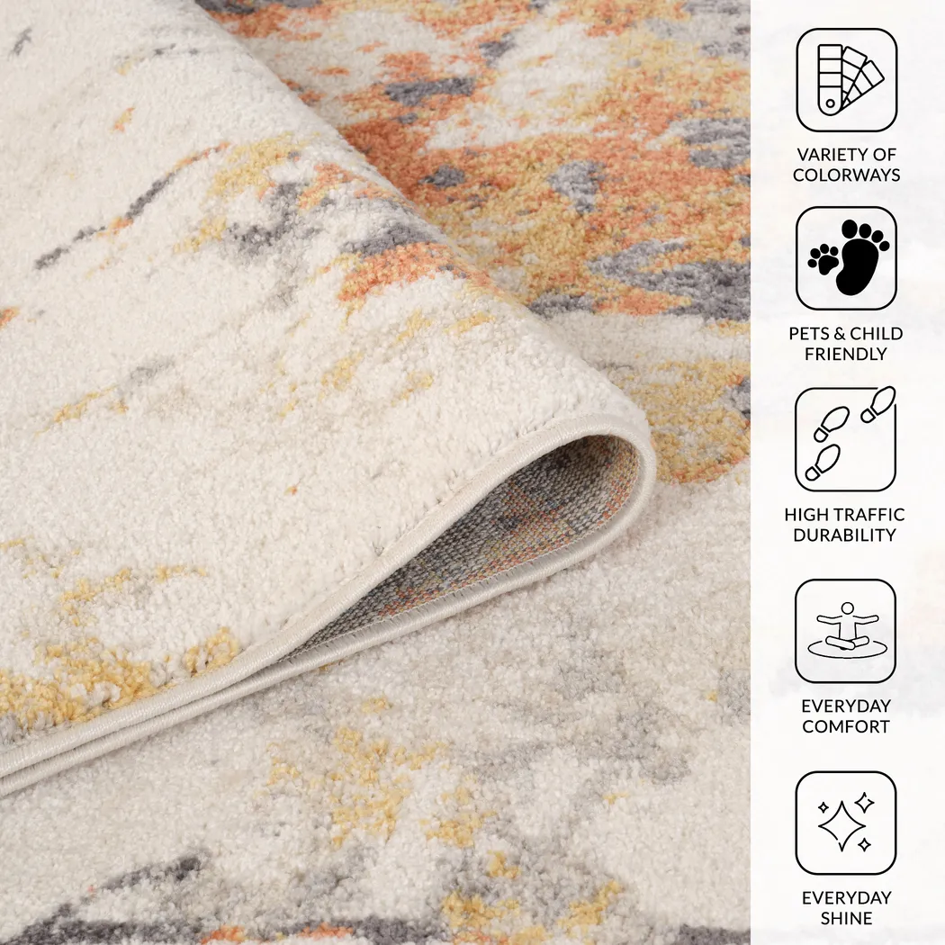 Merrane Orange 5'3 x 7'6 Rug - Thumbnail - Image 4