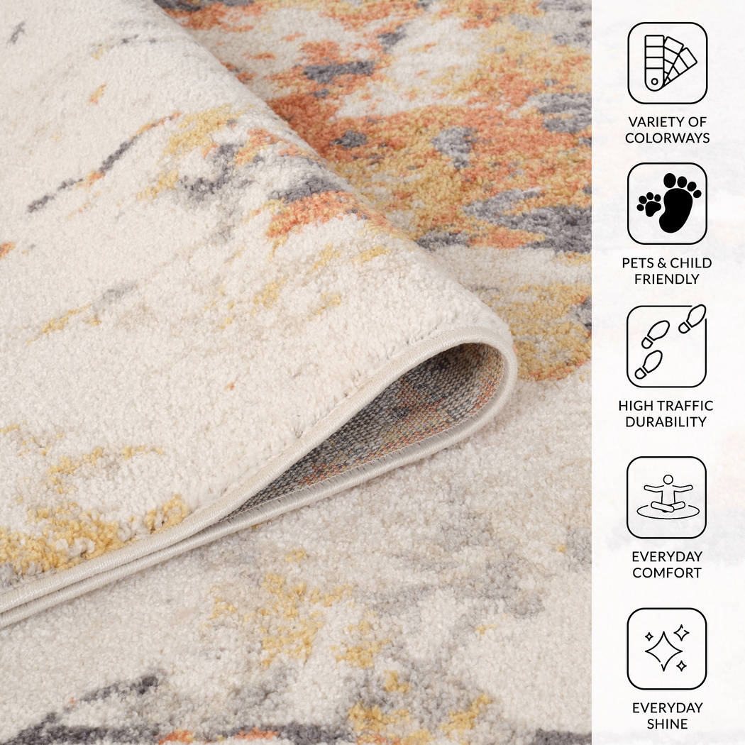 Merrane Orange 6'7 x 9' Rug - Thumbnail - Image 4