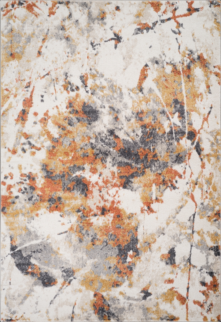 Merrane Orange 6'7 x 9' Rug - Thumbnail - Image 1