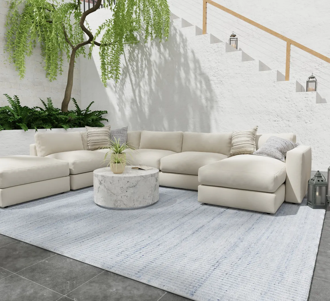 Merrick Blue 5' x 8' Rug - Image 2