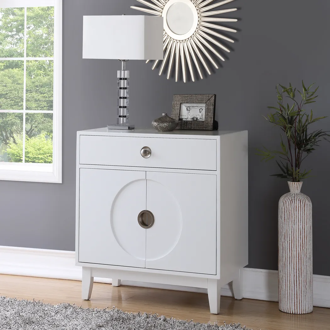 Merriott White Accent Cabinet - Thumbnail - Image 3