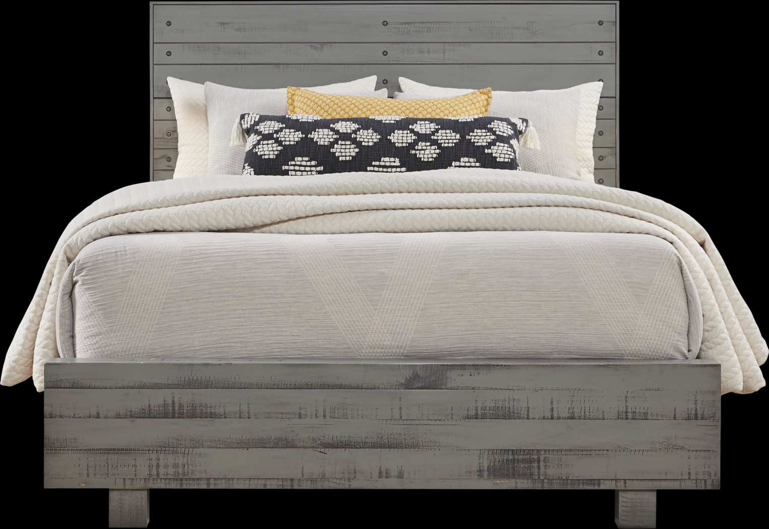 Merriwood Hills Gray 7 Pc Queen Panel Bedroom - Thumbnail - Image 2