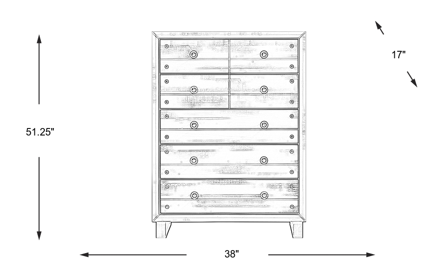 Dimension Image. Please refer to the Dimension Tab on this page for dimension details.