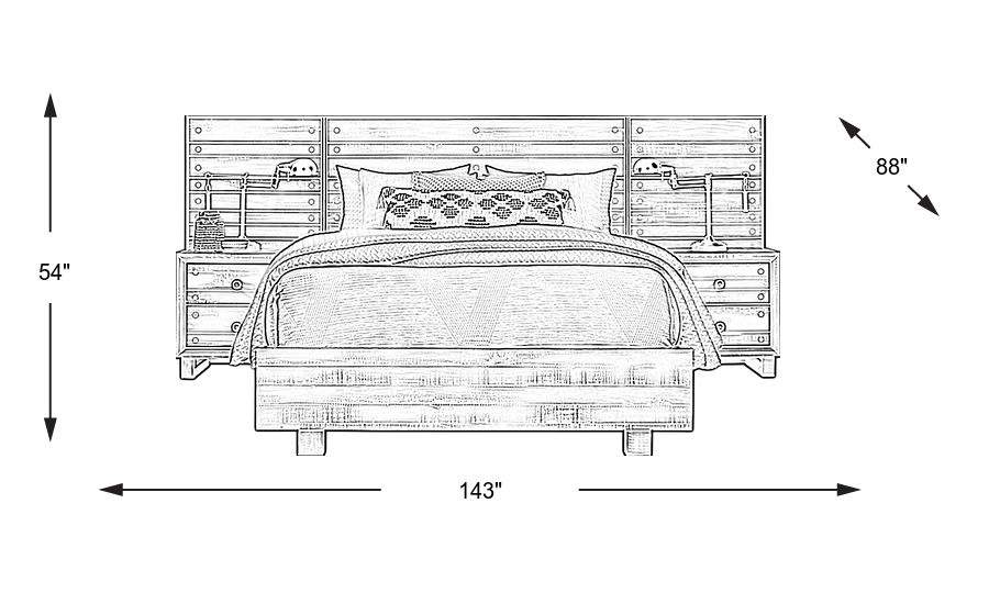 Dimension Image. Please refer to the Dimension Tab on this page for dimension details.