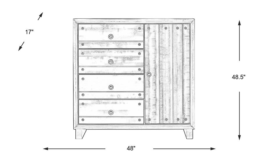 Dimension Image. Please refer to the Dimension Tab on this page for dimension details.