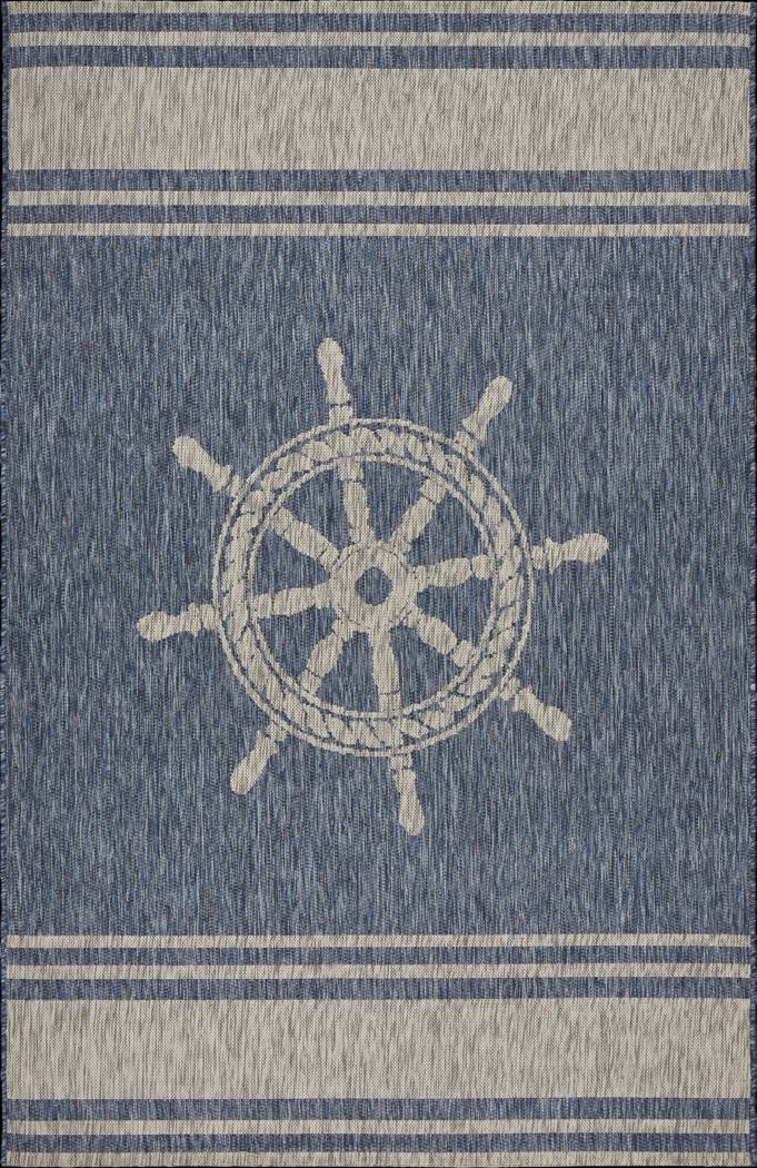 Merryn Blue 5' x 7' Indoor/Outdoor Rug - Thumbnail - Image 1