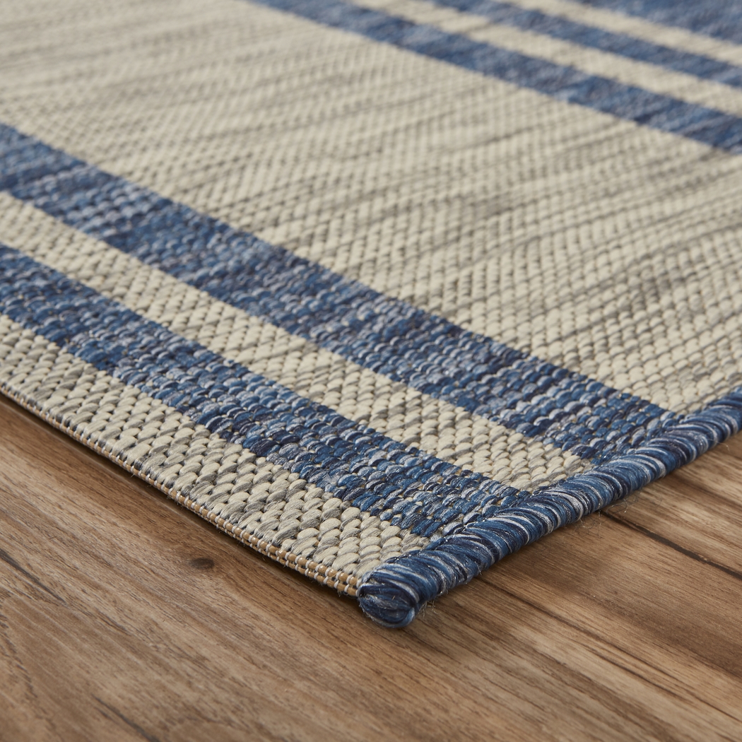 Merryn Blue 7'9 x 9'5 Indoor/Outdoor Rug - Thumbnail - Image 2