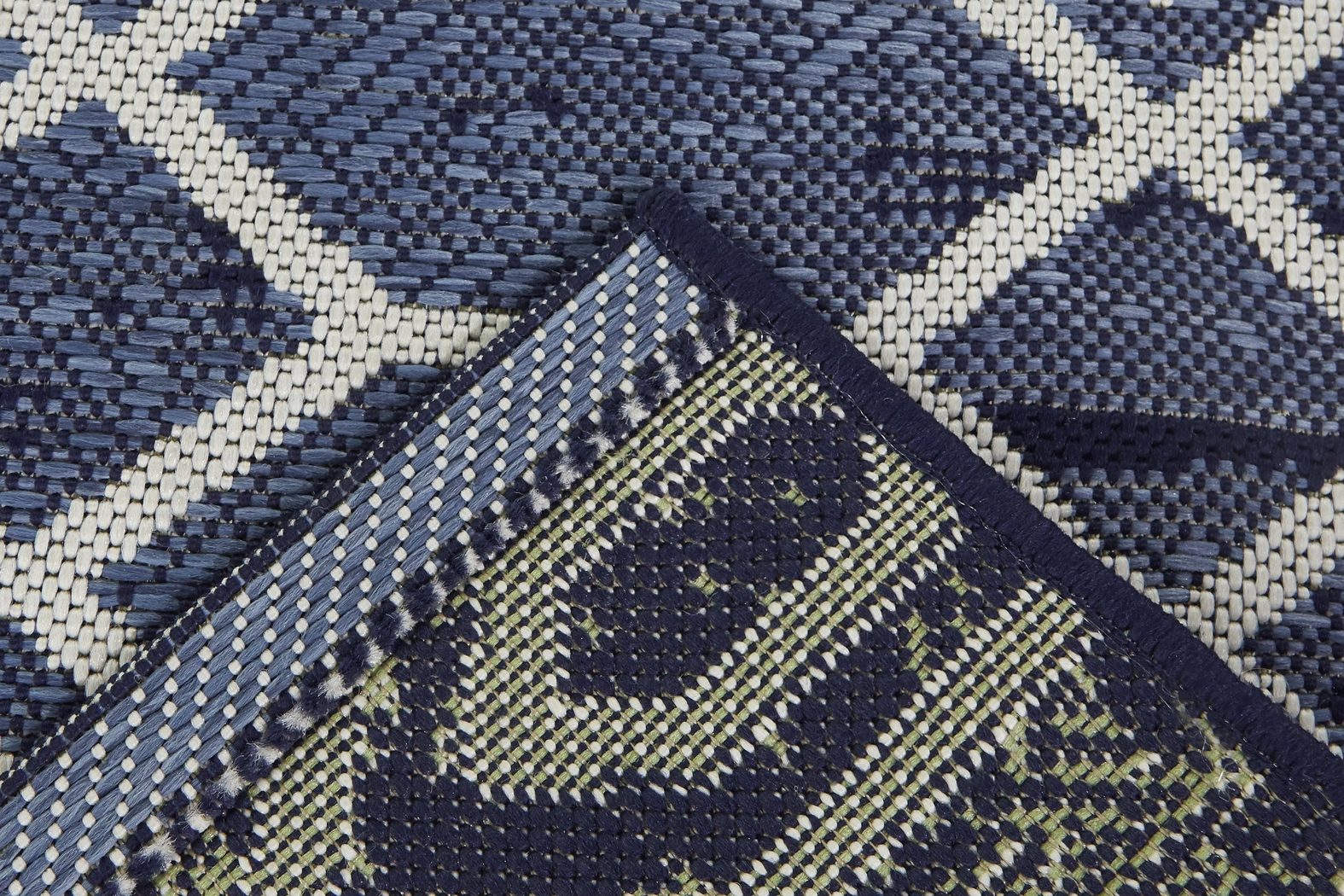 Merveille Blue 7'10 X 10' Indoor/Outdoor Rug - Thumbnail - Image 2