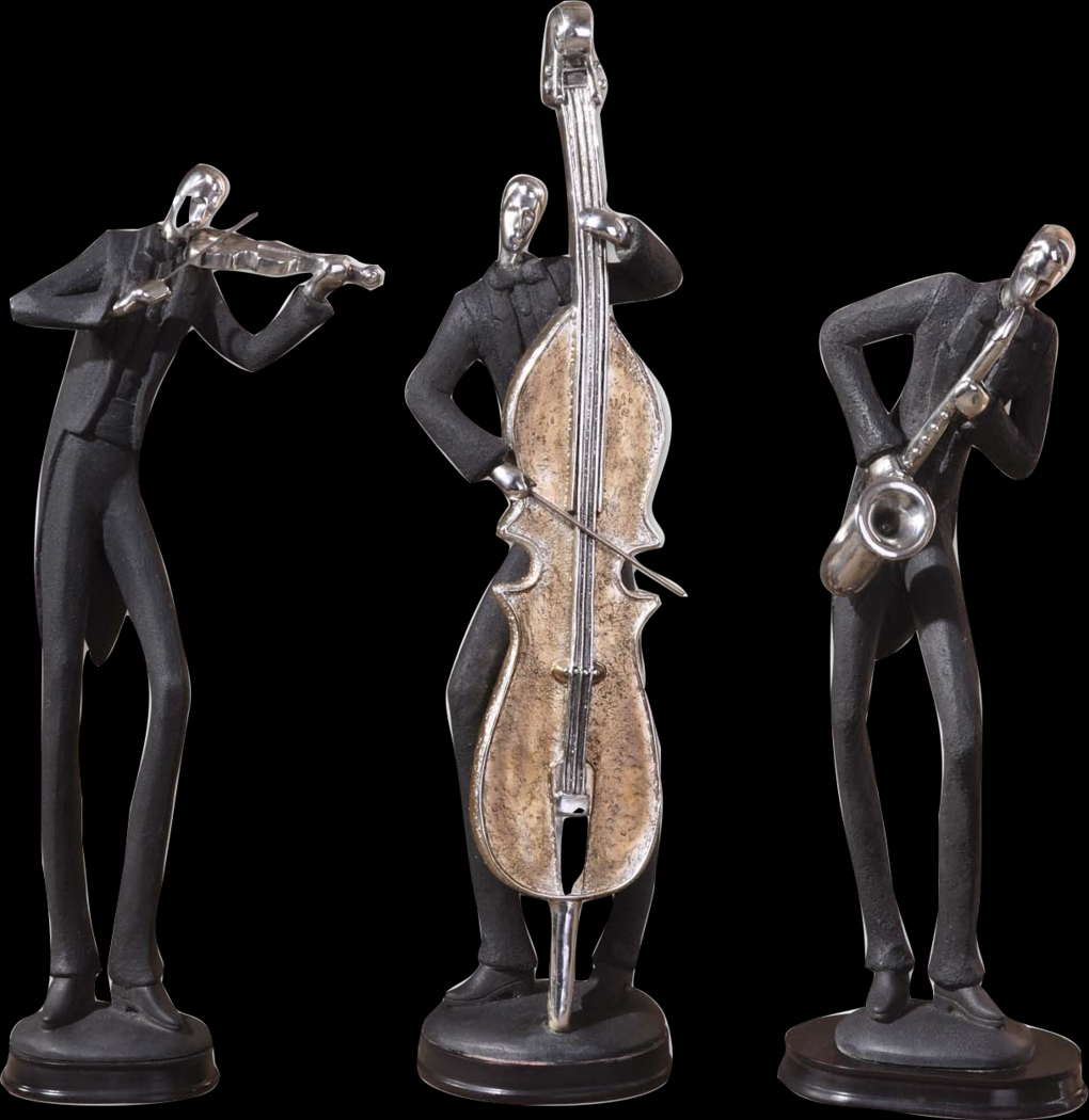 Merwina Black Figurine, Set of 3 - Thumbnail - Image 1