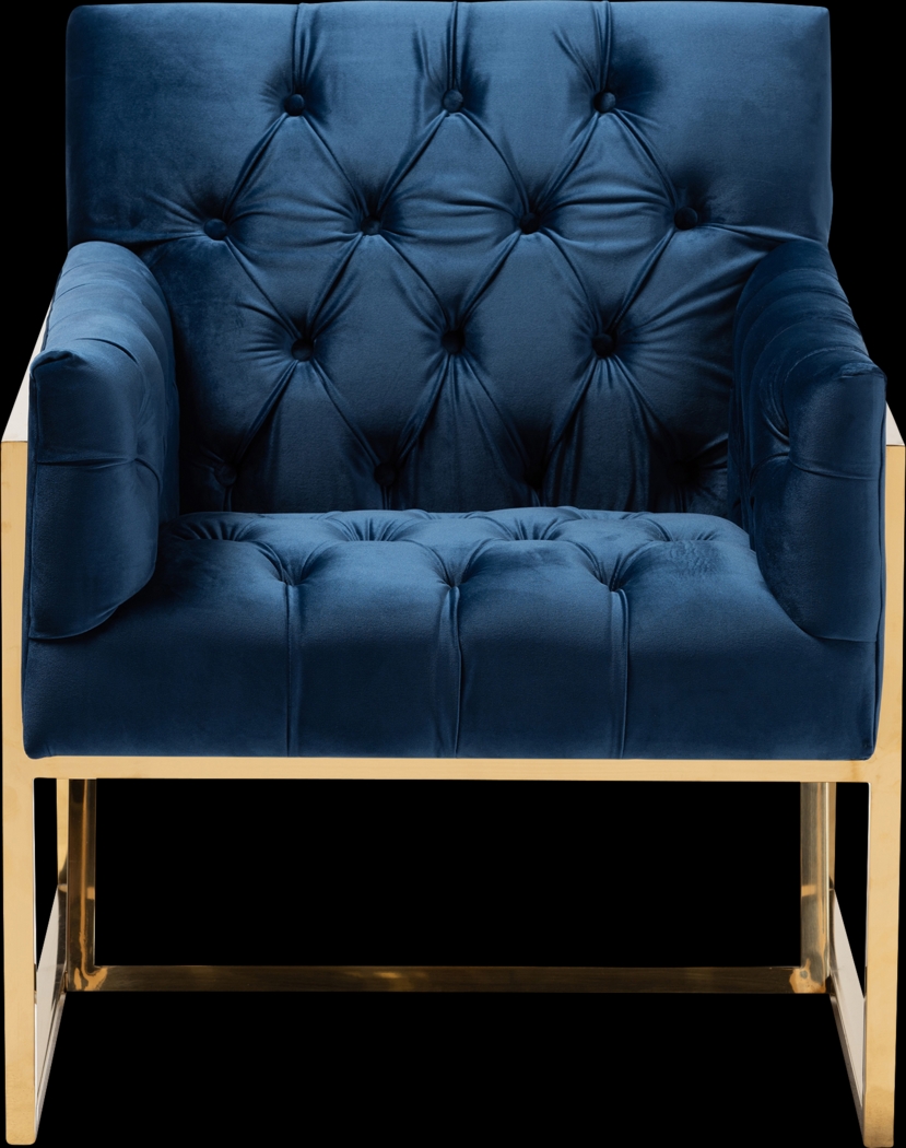 Mesbury Navy Accent Chair - Thumbnail - Image 3