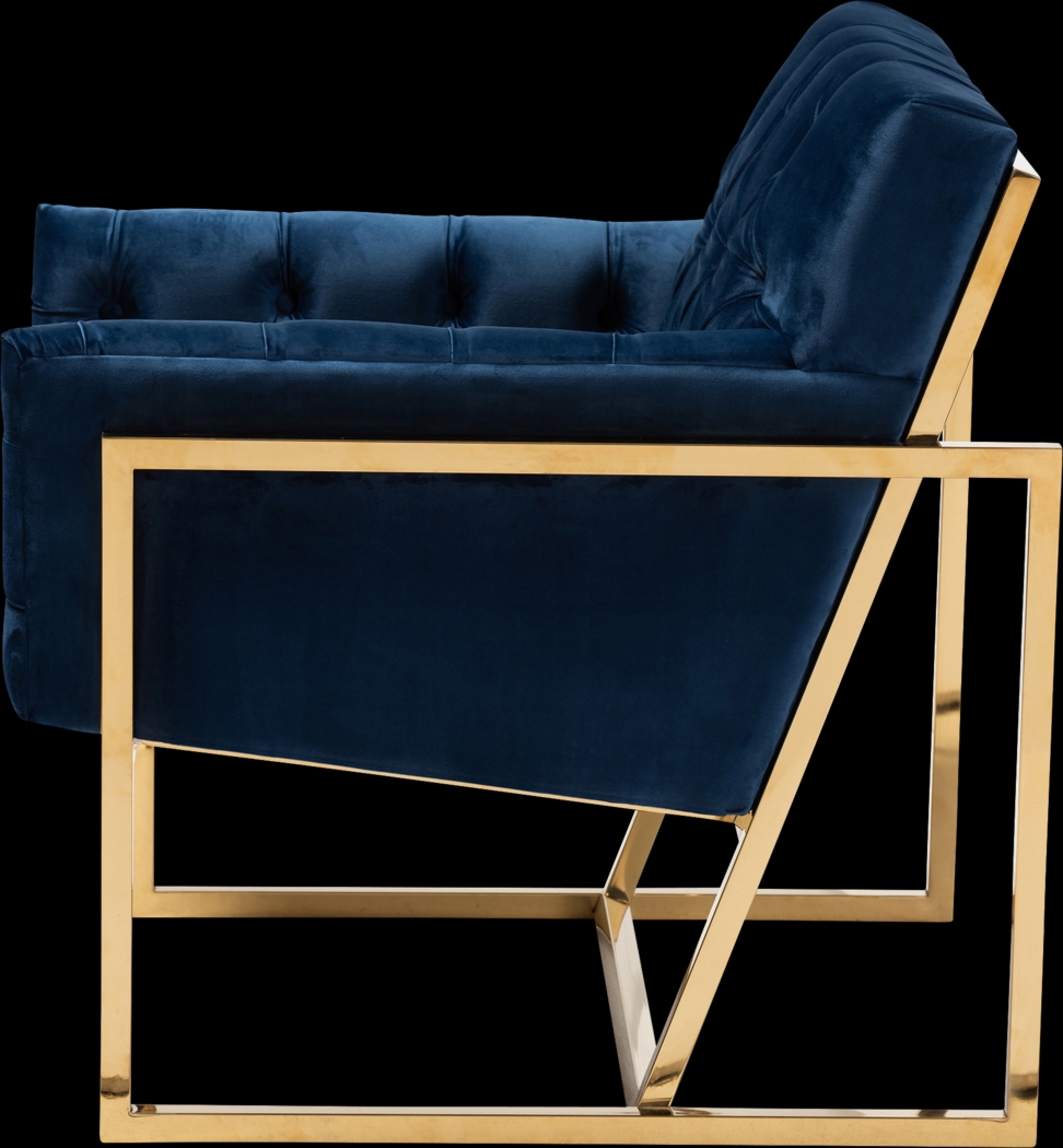 Mesbury Navy Accent Chair - Thumbnail - Image 4