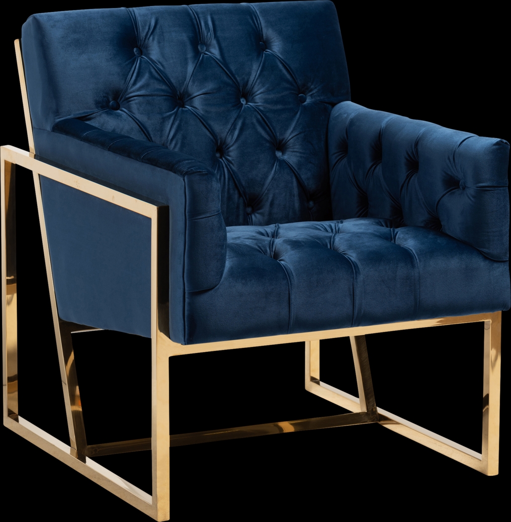 Mesbury Navy Accent Chair - Thumbnail - Image 1