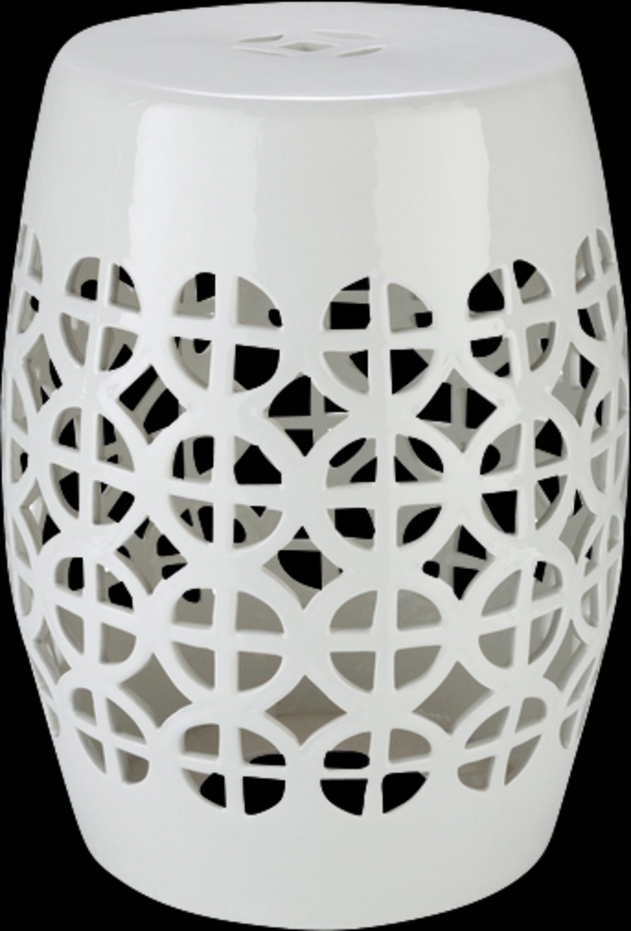 Mesi White Outdoor Stool - Thumbnail - Image 1