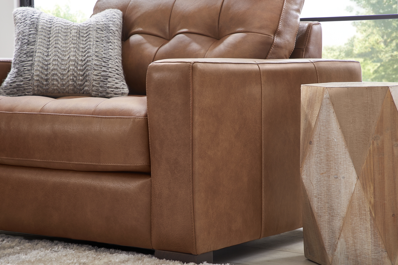Messina Brown Leather 8 Pc Living Room - Thumbnail - Image 11