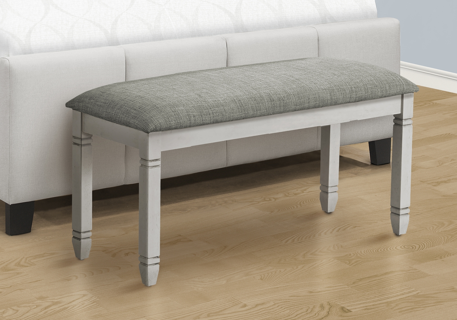 Metcalfy Gray Dining Bench - Thumbnail - Image 3