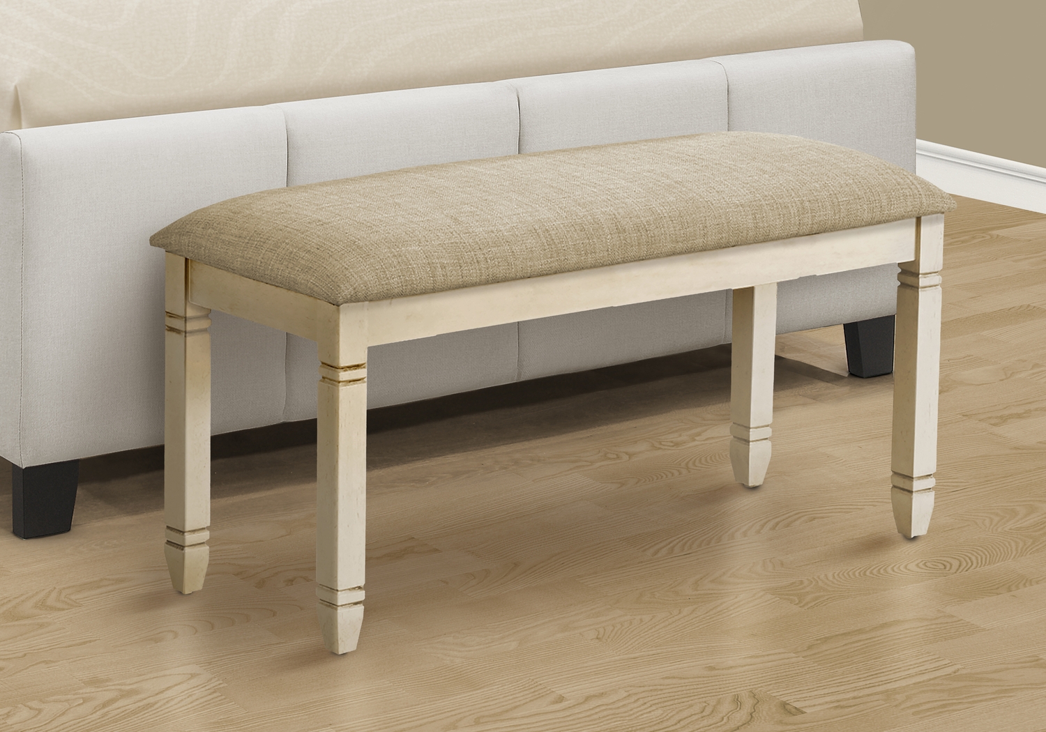 Metcalfy White Dining Bench - Thumbnail - Image 3