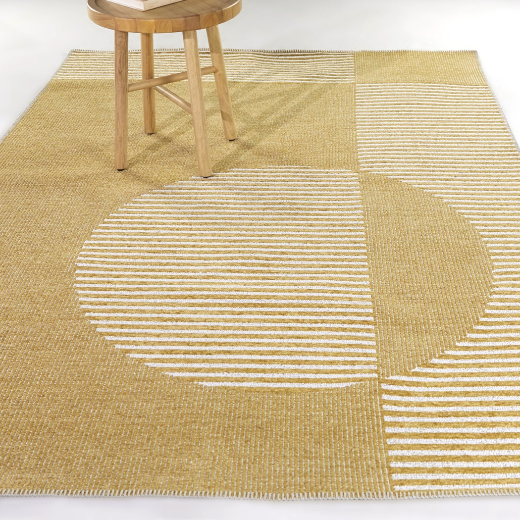 Metima Yellow 5'3 x 7' Area Rug - Thumbnail - Image 2