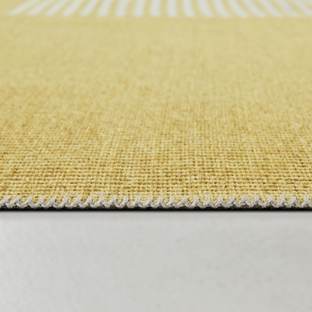 Metima Yellow 5'3 x 7' Area Rug - Thumbnail - Image 4