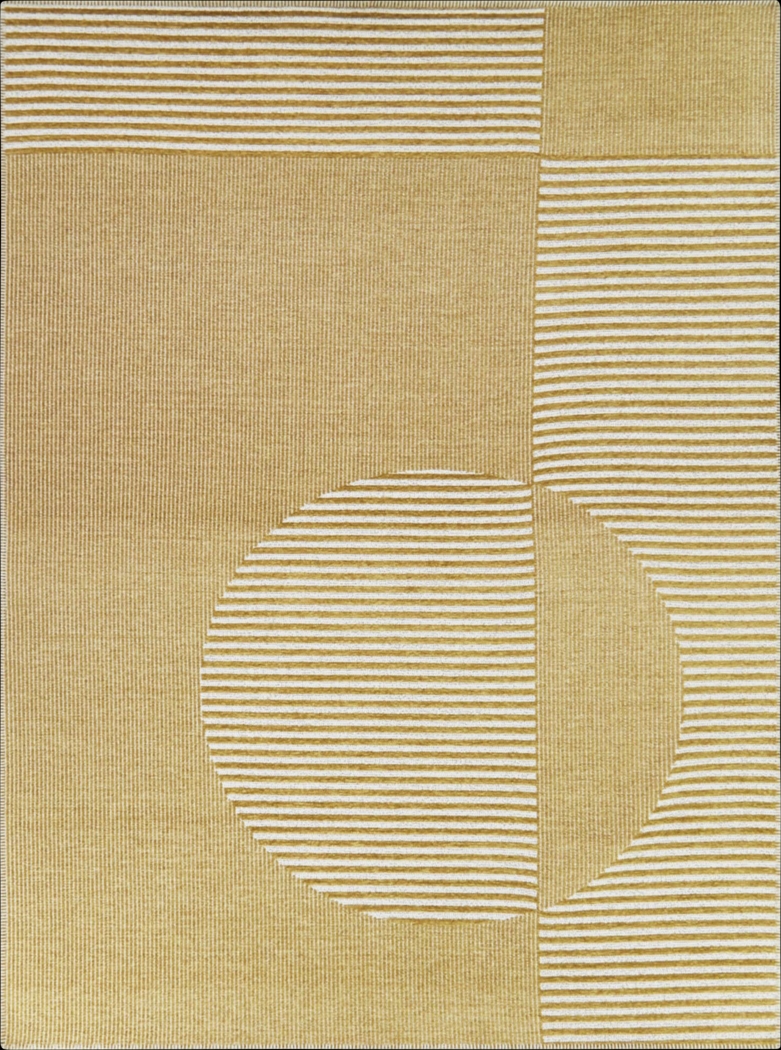 Metima Yellow 5'3 x 7' Area Rug - Thumbnail - Image 1