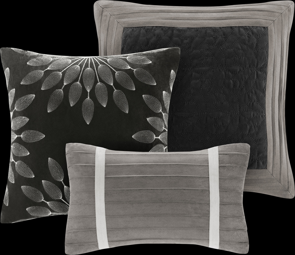 Metina Black 7 Pc California King Comforter Set - Thumbnail - Image 4