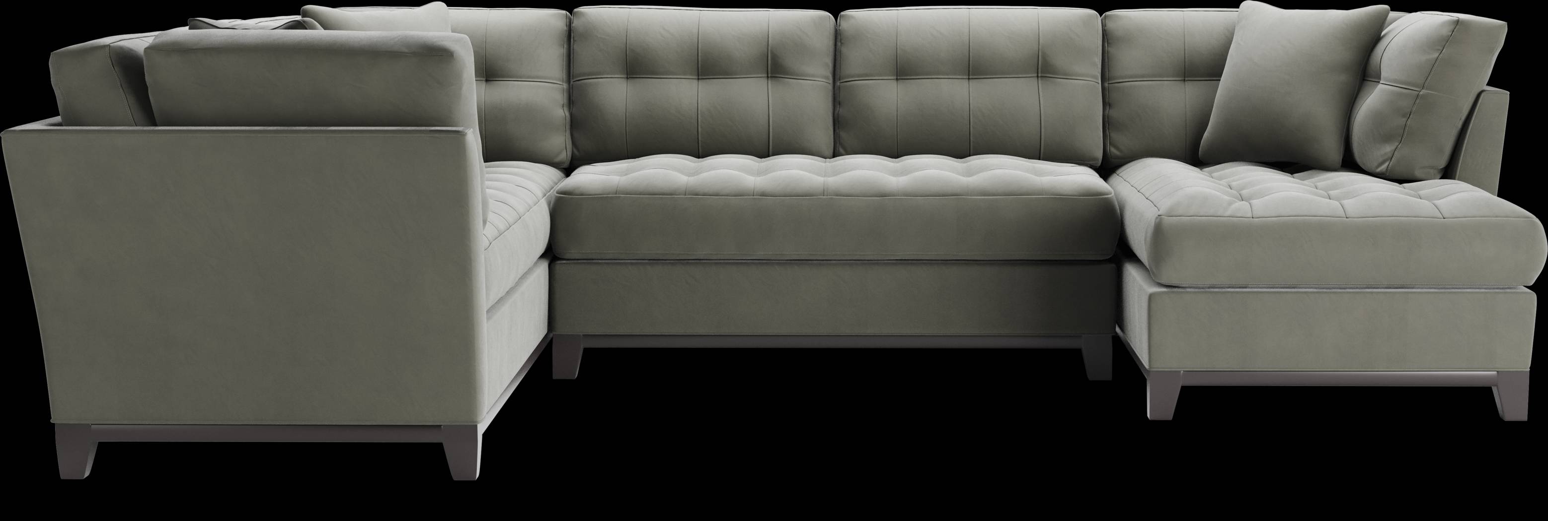 Metro Gray 4 Pc Sectional Living Room - Thumbnail - Image 3