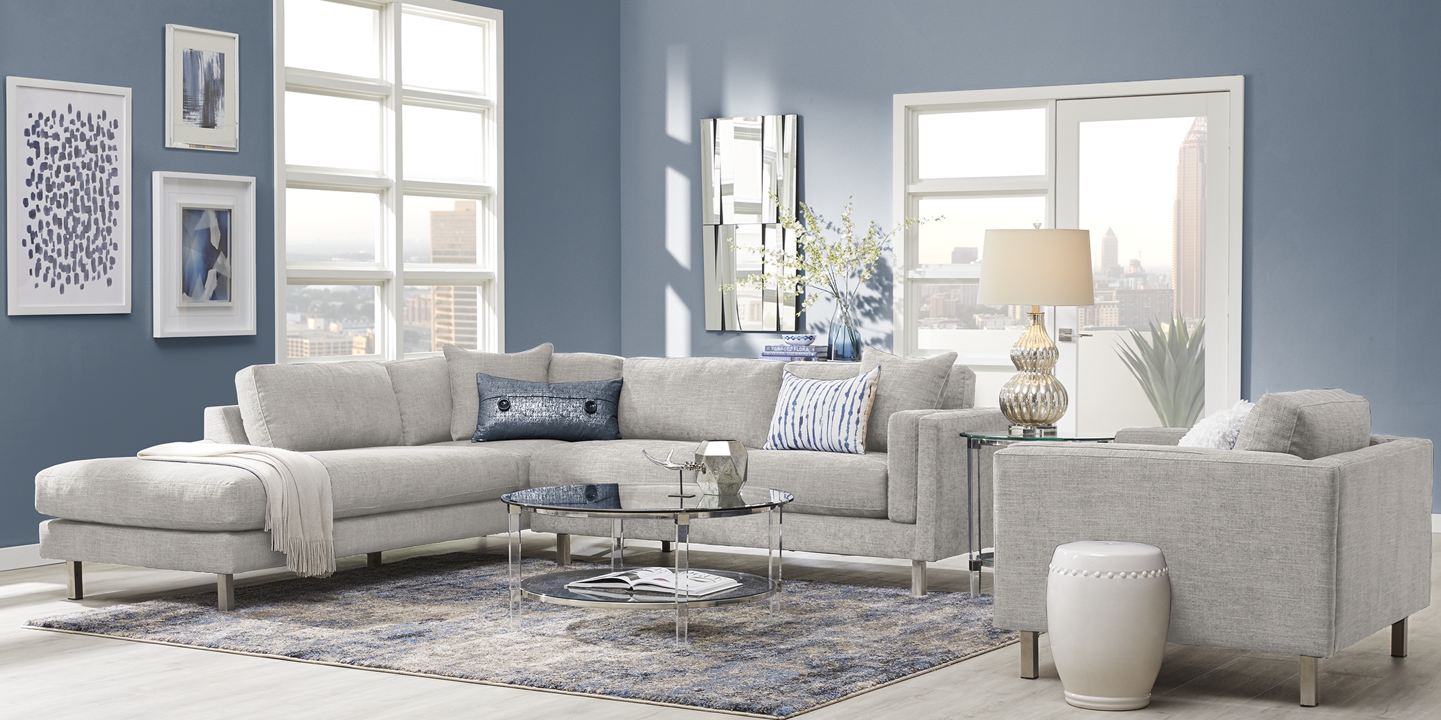 Metro Lounge Dove 2 Pc Sectional - Thumbnail - Image 2