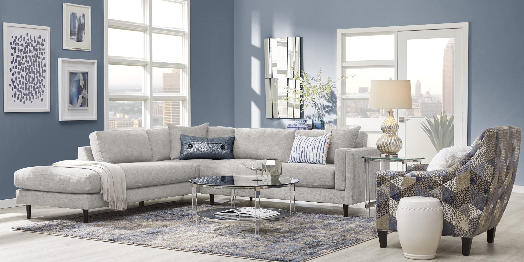 Metro Lounge Dove 2 Pc Sectional - Thumbnail - Image 2
