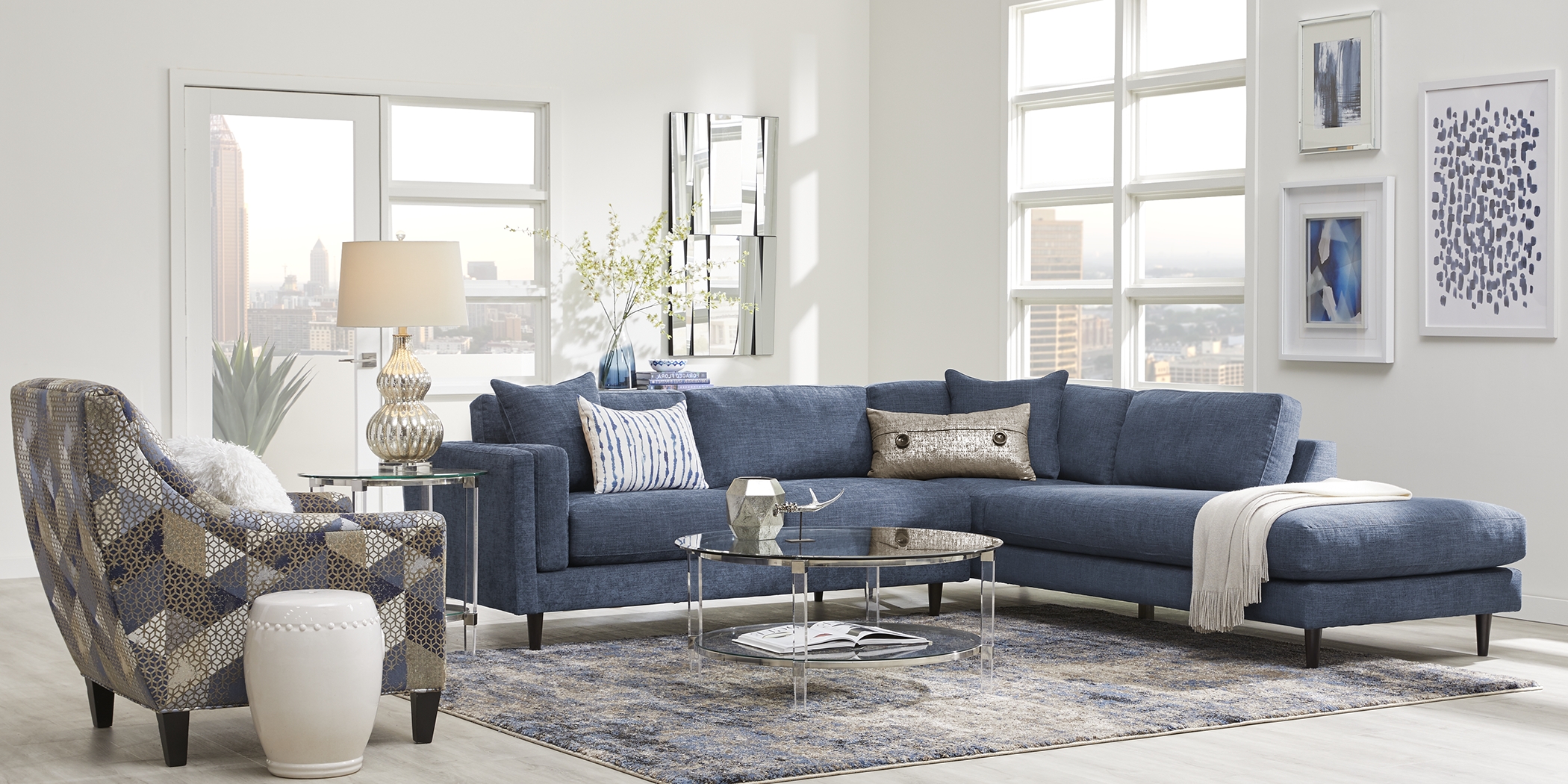 Metro Lounge Sapphire 2 Pc Sectional - Thumbnail - Image 2