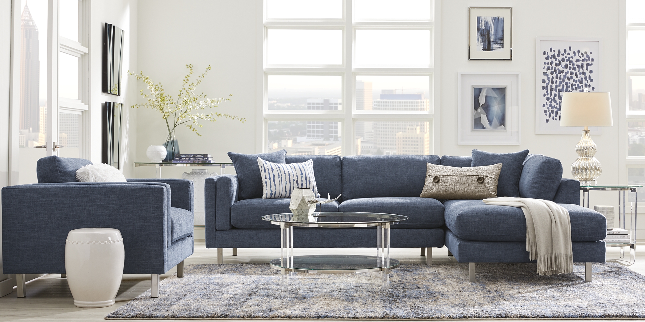 Metro Lounge Sapphire 2 Pc Sectional - Thumbnail - Image 2