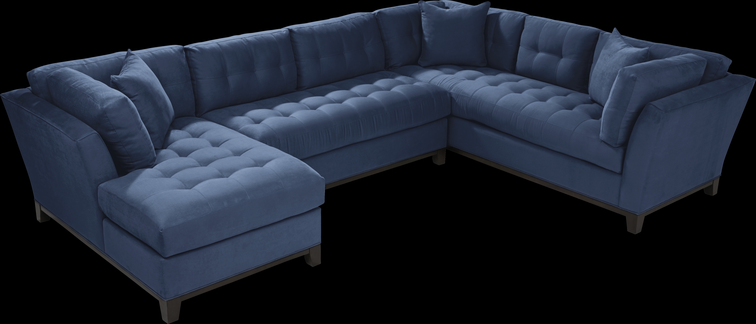 Metro Midnight Microfiber 3 Pc Sectional - Thumbnail - Image 1