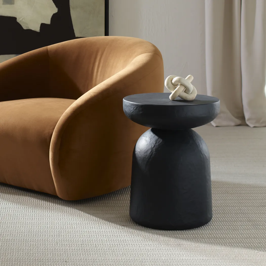 Meva Black Outdoor End Table - Thumbnail - Image 2