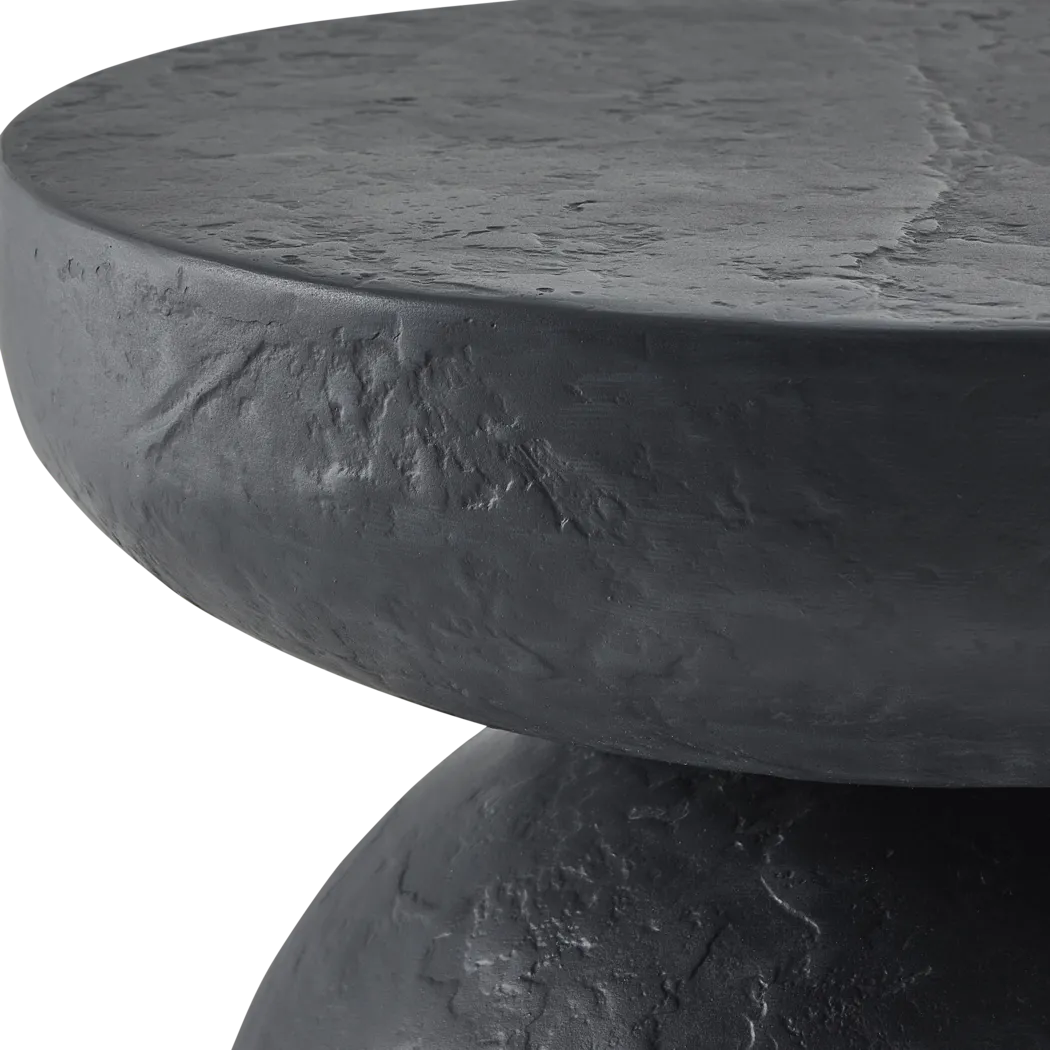 Meva Black Outdoor End Table - Thumbnail - Image 3
