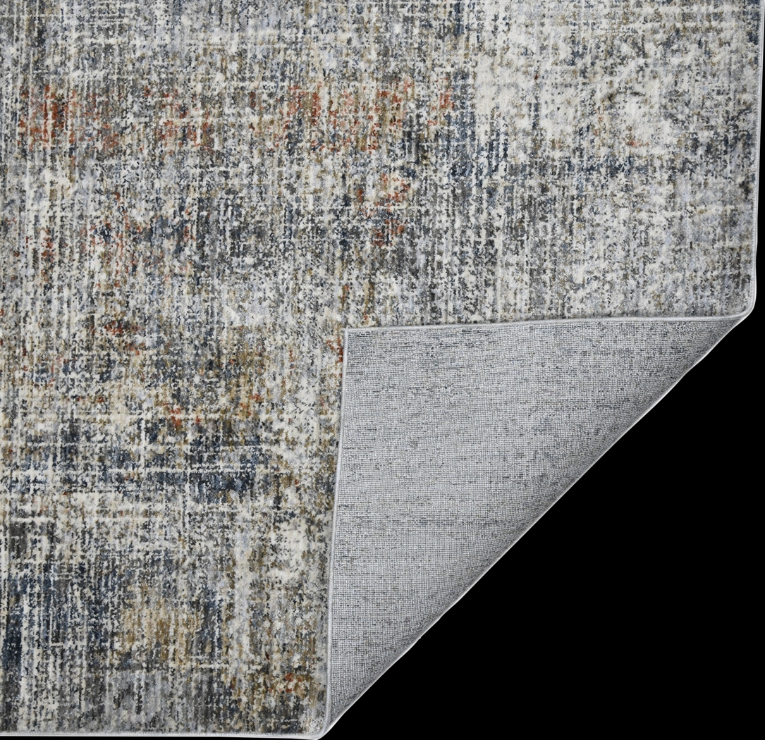 Mezure Gray/Orange 5'3 x 7'6 Rug - Thumbnail - Image 8