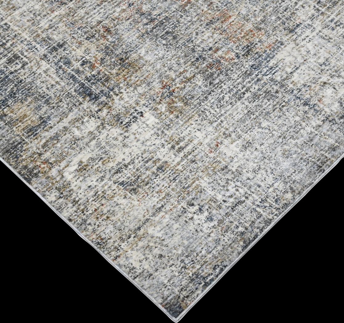 Mezure Gray/Orange 7'10 x 9'10 Rug - Thumbnail - Image 3