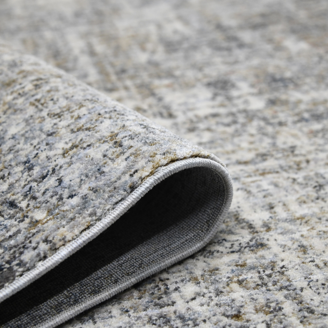 Mezure Gray/Orange 7'10 x 9'10 Rug - Thumbnail - Image 4