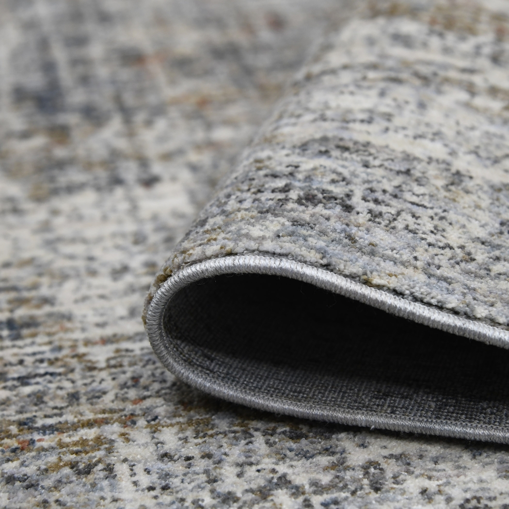 Mezure Gray/Orange 7'10 x 9'10 Rug - Thumbnail - Image 5