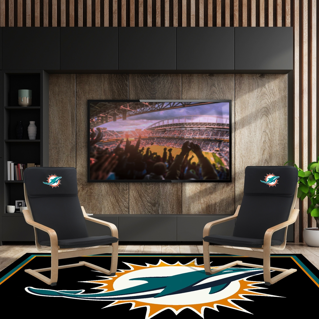 Miami Dolphins Black Accent Chair - Thumbnail - Image 6