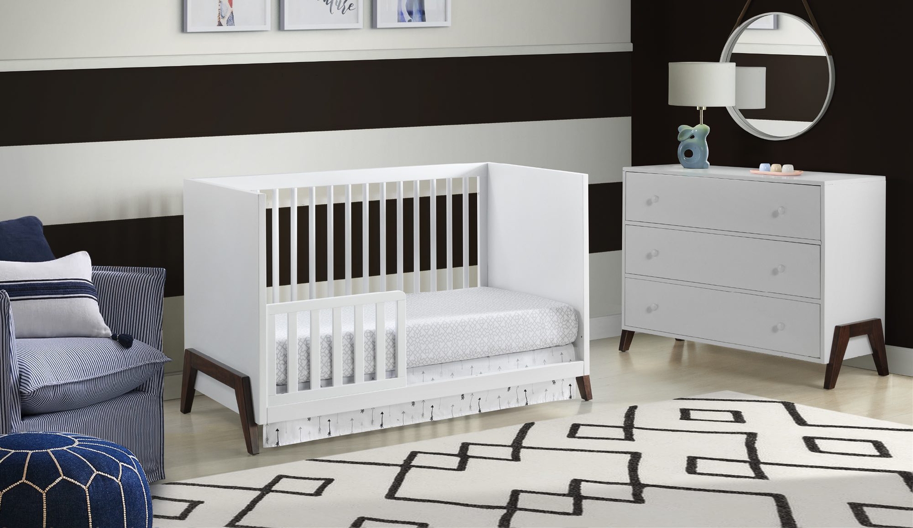 Miana White Convertible Crib - Thumbnail - Image 6