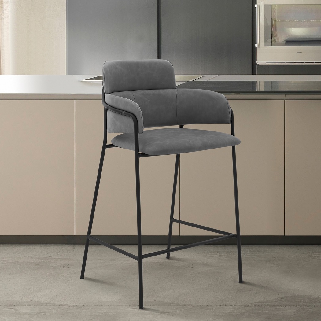 Miava Gray Counter Height Stool - Thumbnail - Image 7