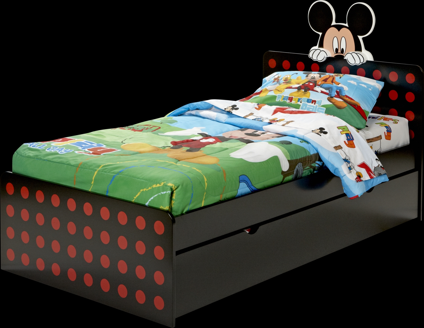 Mickey Mouse 4 Pc Twin Bed w/ Trundle - Thumbnail - Image 1