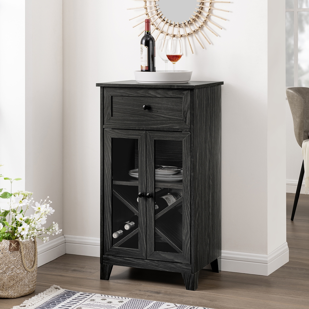 Micollet Gray Wine Cabinet - Thumbnail - Image 2
