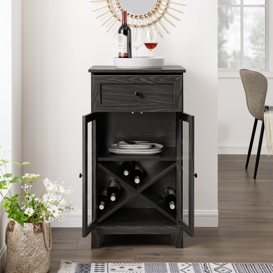 Micollet Gray Wine Cabinet - Thumbnail - Image 4