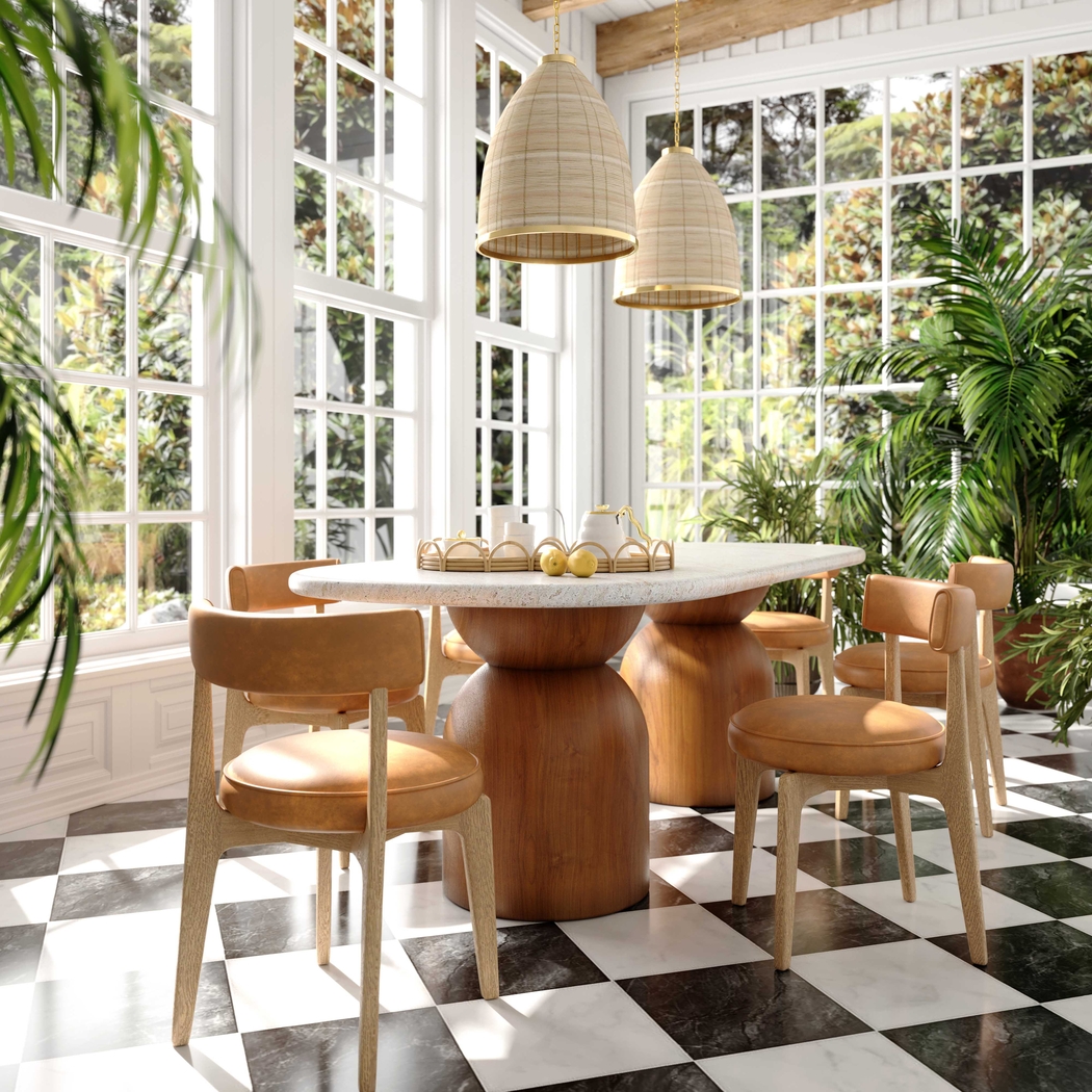 Microbeat Brown Dining Chair - Thumbnail - Image 2