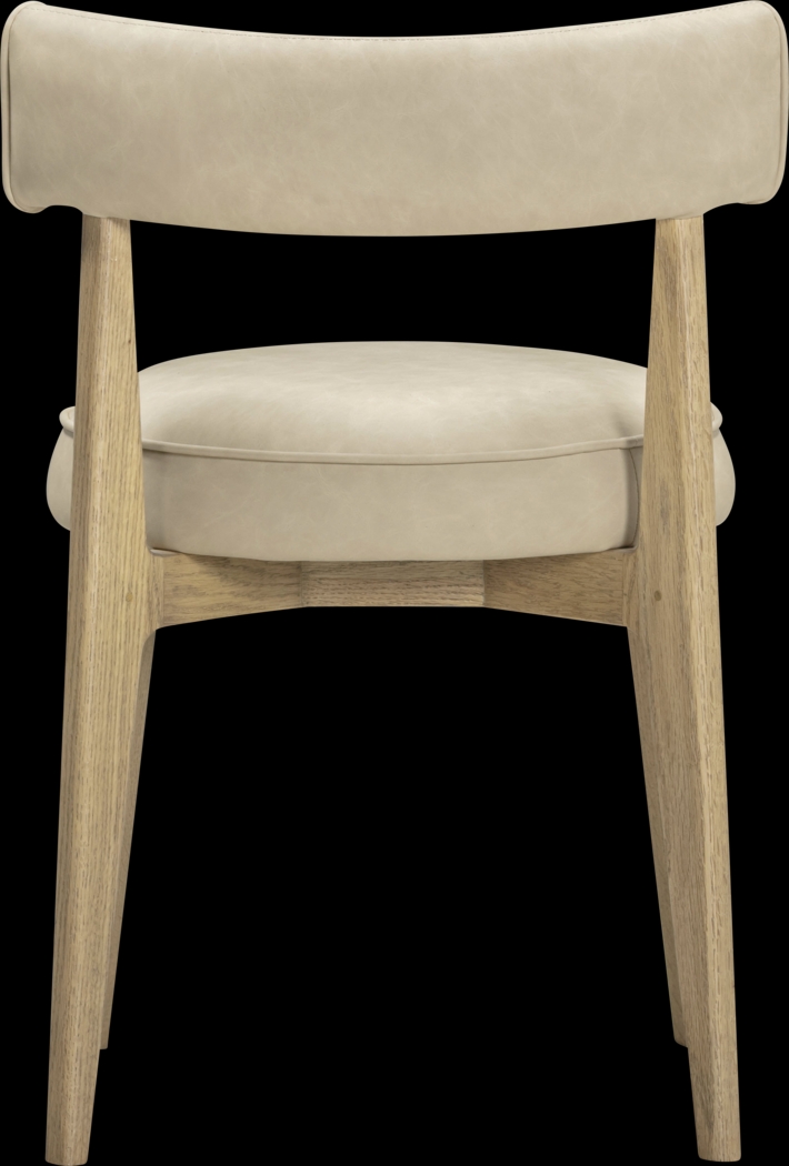 Microbeat Cream Dining Chair - Thumbnail - Image 3