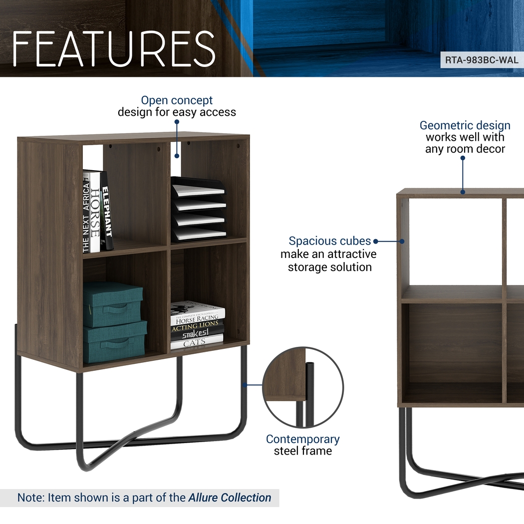 Midamis Walnut Bookcase - Thumbnail - Image 3